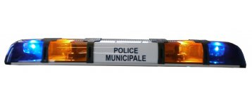 RAMPE POLICE MUNICIPALE HALOGENE ORANGE ET BLEU
