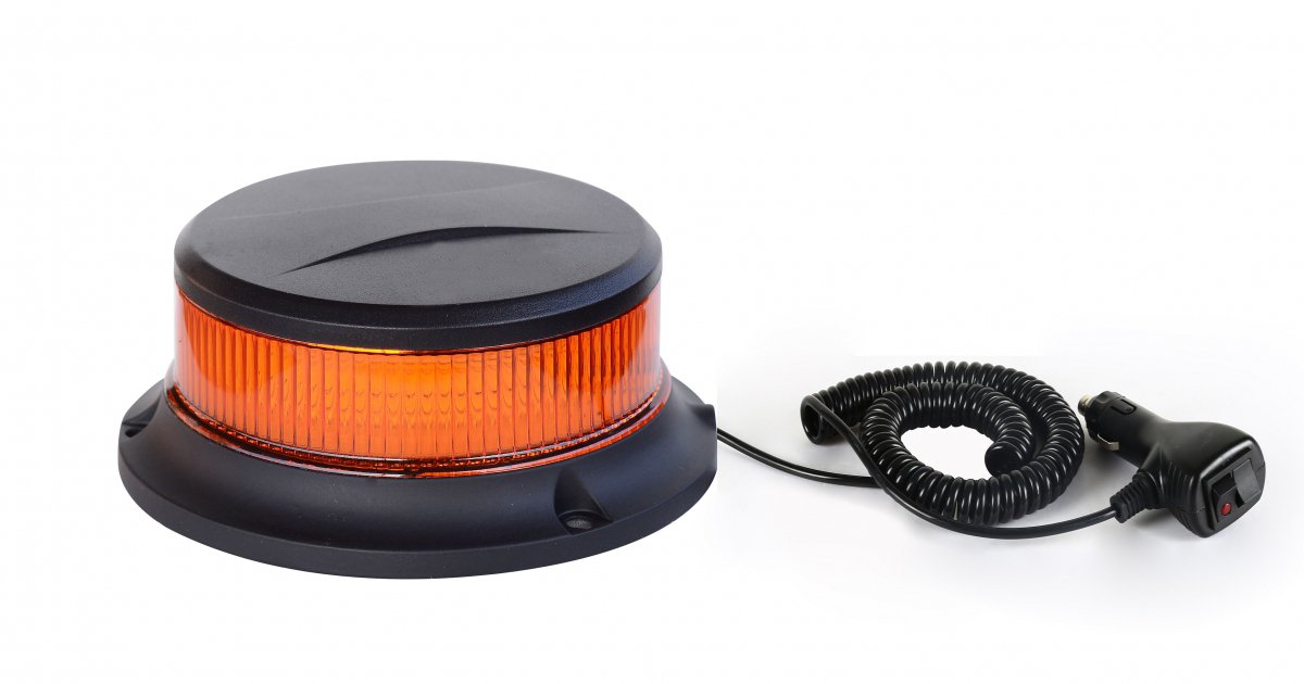 Gyrophare LED Orange 72 LEDs EYPINS - Magnétique 12/24V Pour Camion & Véhicules Utilitaires