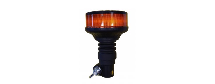 gyrophare extra plat sur hampe leds orange