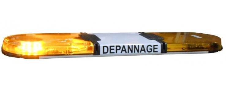 RAMPE LUMINEUSE ORANGE AVEC GYROPHARES LEDS