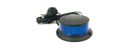 GYROPHARE LED BLEU FLASHANT / ROTATIF FIXATION MAGNÉTIQUE