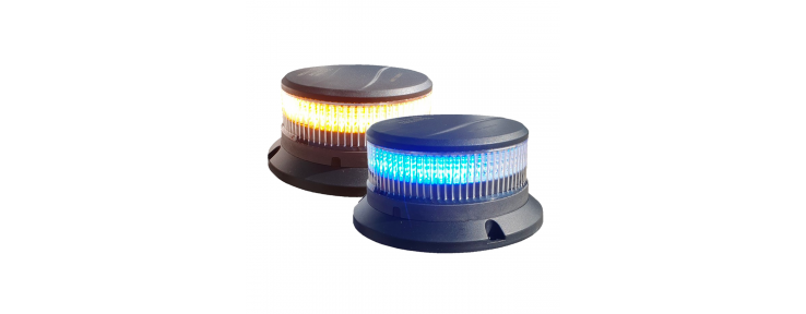 gyrophare leds bicolore orange et bleu